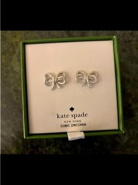 Kate Spade Silver Bow Earrings